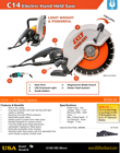 14" Electric Cut-Off Saw - Sales Brochure.