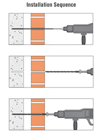 Helical Wall Tie - installation procedure.