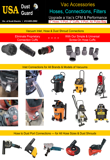 Price List - replacement hoses, cuffs, filters.