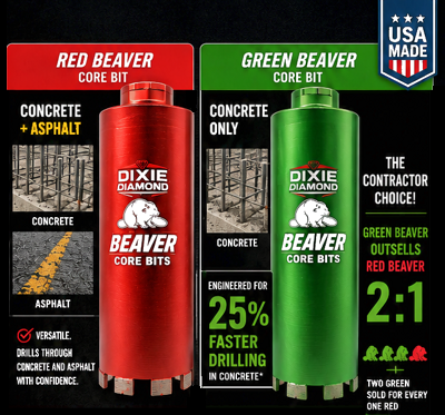 USA Made Beaver Diamond Core Bits for Concrete and Asphalt