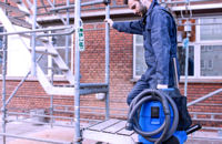 Nilfisk Silica Dust Vacuums - easy to handle on scaffold.