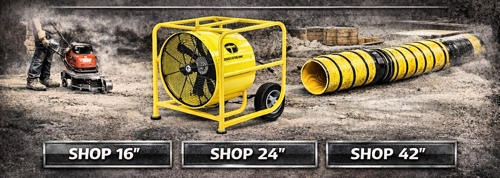 Industrial Power Blowers:  16", 24", 42"
