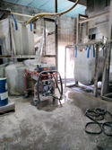 Processing Concrete Slurry at a stone fabrication plant.