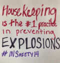 Best practice of preventing a combustible dust explosion.