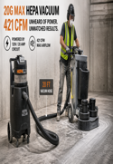 HEPAPRO 20G MAX - operating a 26" concrete grinder.