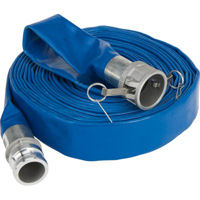 Discharge PVC Hose, 2" x 25' w/ cam-lock fittings.